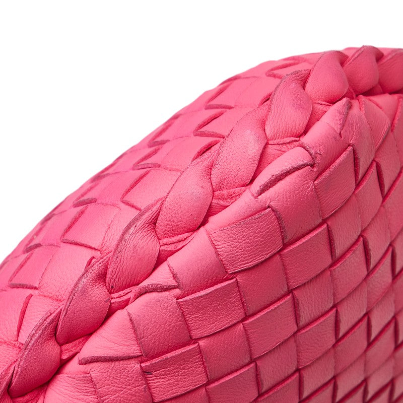 ボッテガヴェネタ イントレチャート ホーボーバッグ ハンドバッグ ピンク レザー レディース BOTTEGAVENETA 【中古】