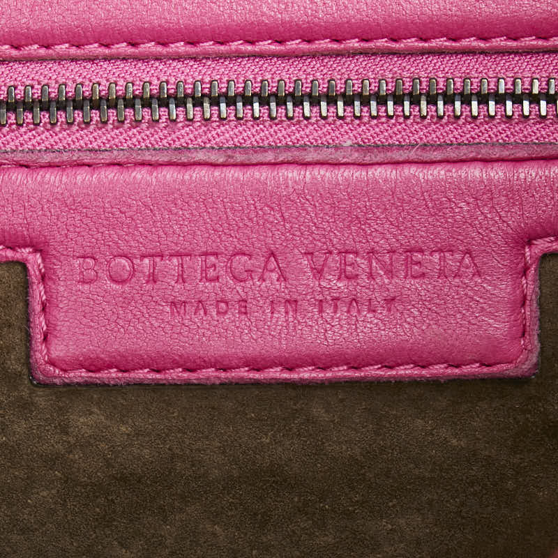 ボッテガヴェネタ イントレチャート ホーボーバッグ ハンドバッグ ピンク レザー レディース BOTTEGAVENETA 【中古】