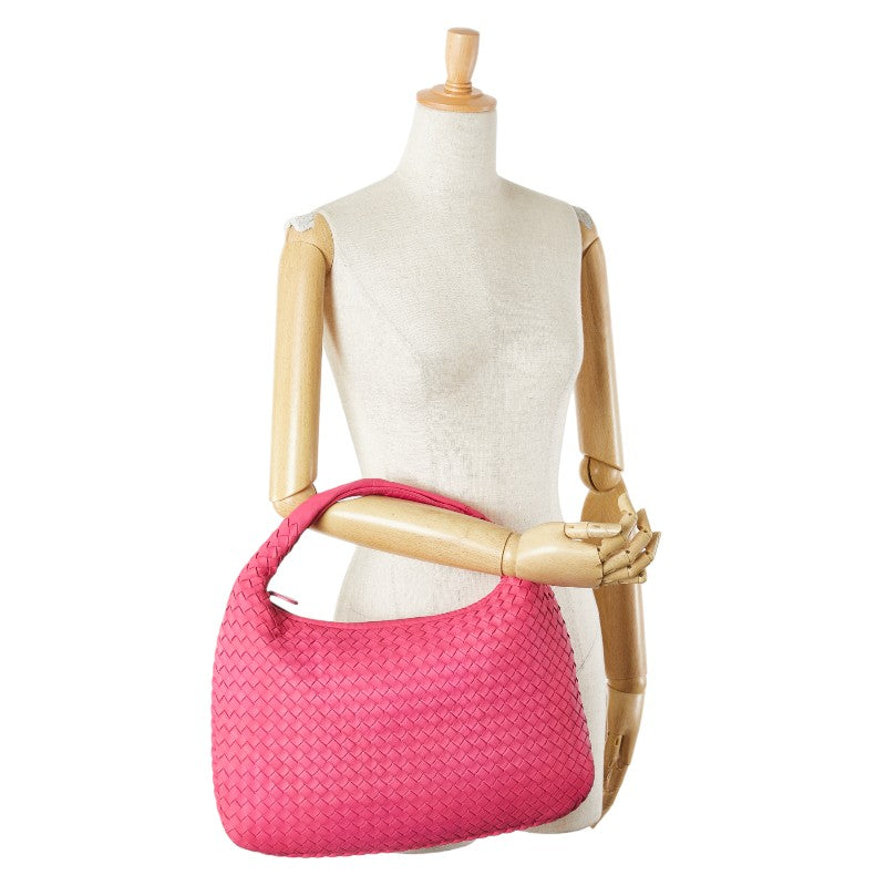 ボッテガヴェネタ イントレチャート ホーボーバッグ ハンドバッグ ピンク レザー レディース BOTTEGAVENETA 【中古】
