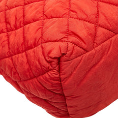 シャネル ココマーク コココクーン リバーシブル キルティング ハンドバッグ トートバッグ レッド ナイロン レディース CHANEL 【中古】