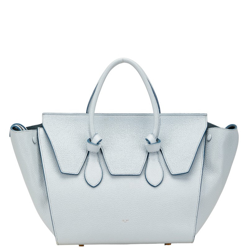 セリーヌ タイバッグ ハンドバッグ ライトブルー レザー レディース CELINE 【中古】