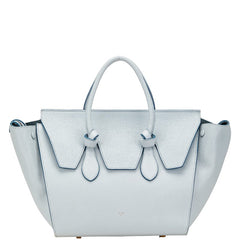 セリーヌ タイバッグ ハンドバッグ ライトブルー レザー レディース CELINE 【中古】