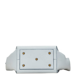 セリーヌ タイバッグ ハンドバッグ ライトブルー レザー レディース CELINE 【中古】