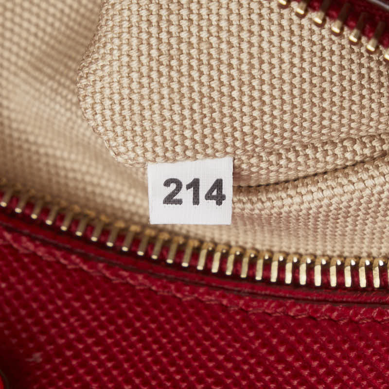 プラダ ハンドバッグ ショルダーバッグ 2WAY BN2595 ベージュ レッド キャンバス サフィアーノレザー レディース PRADA 【中古】