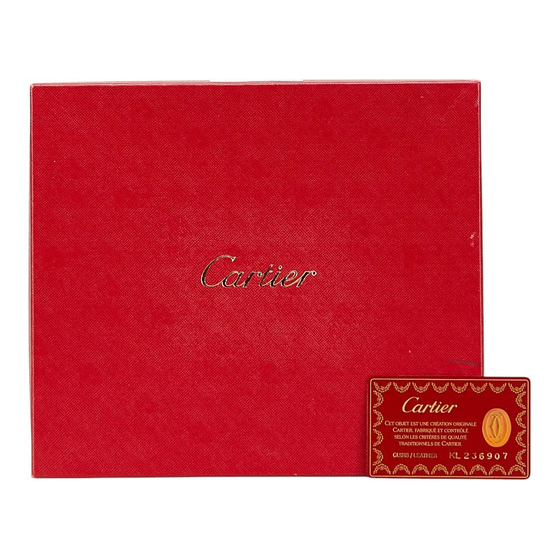 カルティエ トリニティ ハンドル ウォレット 長財布 ベージュ マルチカラー レザー レディース CARTIER 【中古】