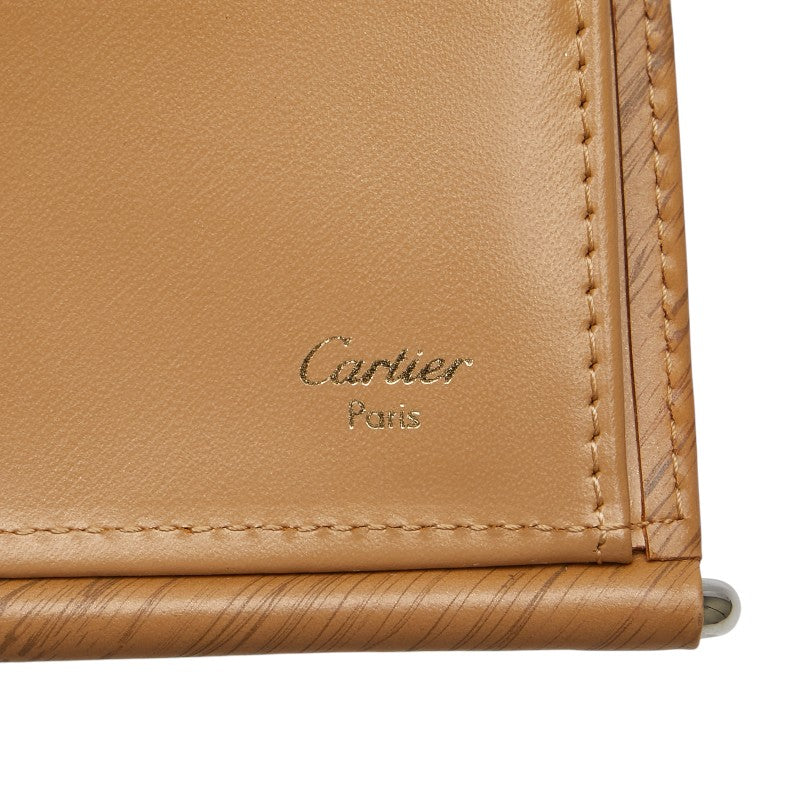 カルティエ トリニティ ハンドル ウォレット 長財布 ベージュ マルチカラー レザー レディース CARTIER 【中古】