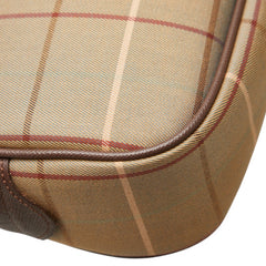 バーバリー チェック ポーチ カーキ 玉虫色 キャンバス レディース BURBERRY 【中古】