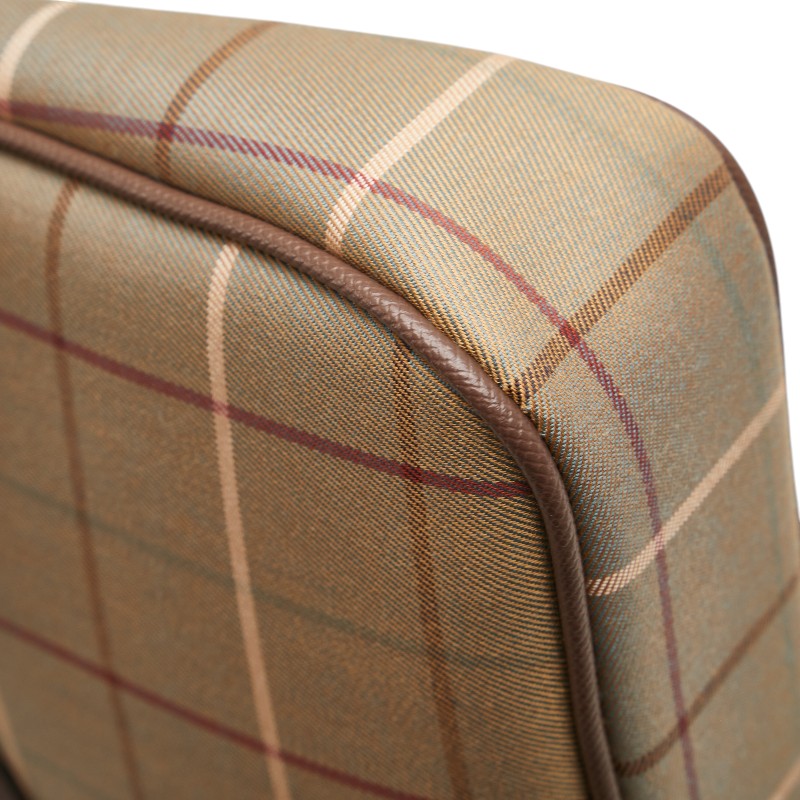 バーバリー チェック クラッチバッグ カーキグリーン ブラウン キャンバス レザー レディース BURBERRY 【中古】