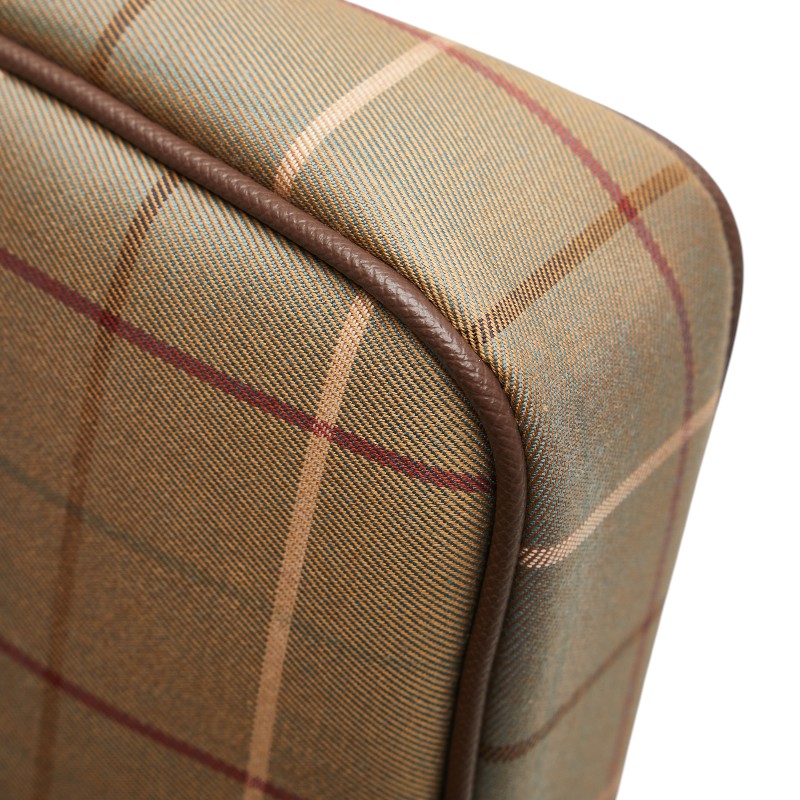 バーバリー チェック クラッチバッグ カーキグリーン ブラウン キャンバス レザー レディース BURBERRY 【中古】