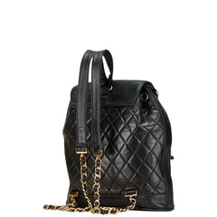 シャネル ココマーク マトラッセ リュック バックパック ブラック ラムスキン レディース CHANEL 【中古】