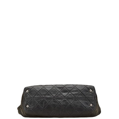 シャネル ココマーク マトラッセ ラージ チェーン トートバッグ ブラック ラムスキン レディース CHANEL 【中古】