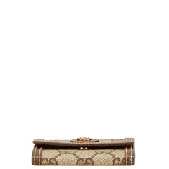 グッチ GGスプリーム コインケース 小銭入れ 030 149 0905 ベージュ ブラウン PVC レザー レディース GUCCI 【中古】