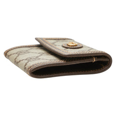 グッチ GGスプリーム コインケース 小銭入れ 030 149 0905 ベージュ ブラウン PVC レザー レディース GUCCI 【中古】