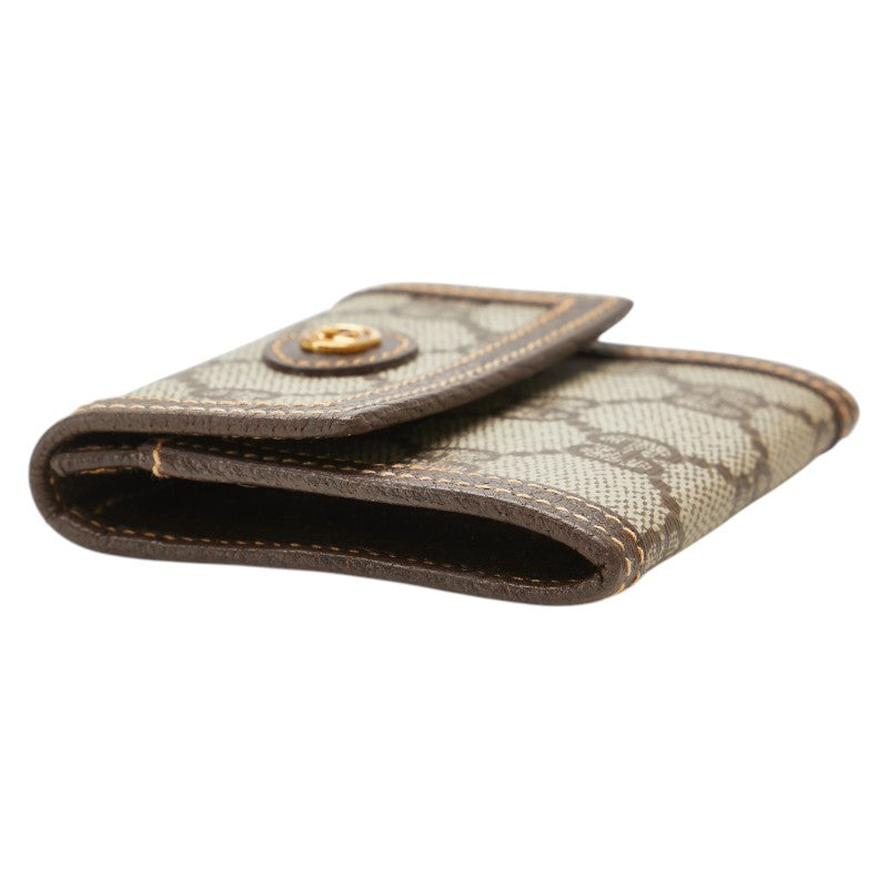 グッチ GGスプリーム コインケース 小銭入れ 030 149 0905 ベージュ ブラウン PVC レザー レディース GUCCI 【中古】
