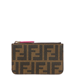 フェンディ ズッカ コインケース ブラウン PVC レザー レディース FENDI 【中古】