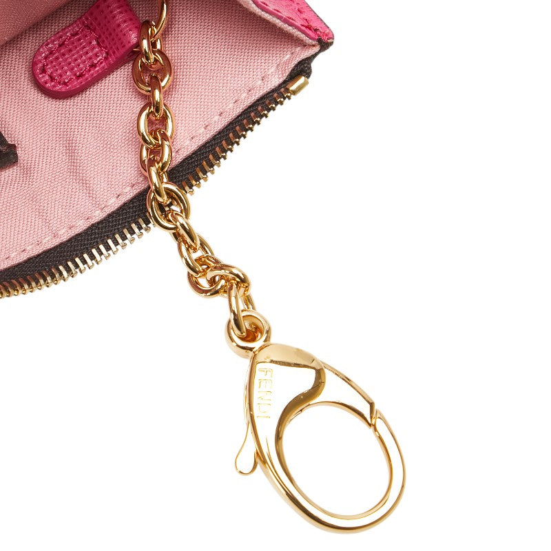 フェンディ ズッカ コインケース ブラウン PVC レザー レディース FENDI 【中古】