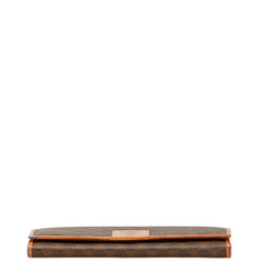 セリーヌ マカダム 長財布 ブラウン PVC レザー レディース CELINE 【中古】