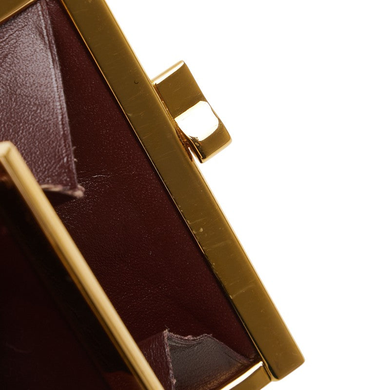 カルティエ マストライン コインケース 小銭入れ ワインレッド ボルドー レザー レディース CARTIER 【中古】