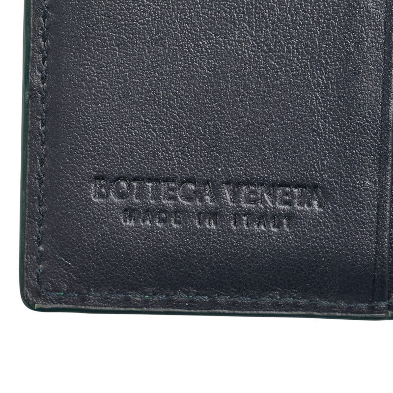 ボッテガヴェネタ イントレチャート 長財布 グリーン レザー レディース BOTTEGAVENETA 【中古】