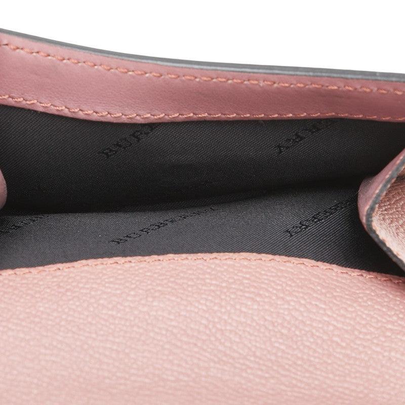 バーバリー ノバチェック 二つ折り財布 ベージュ ピンク PVC レザー レディース BURBERRY 【中古】