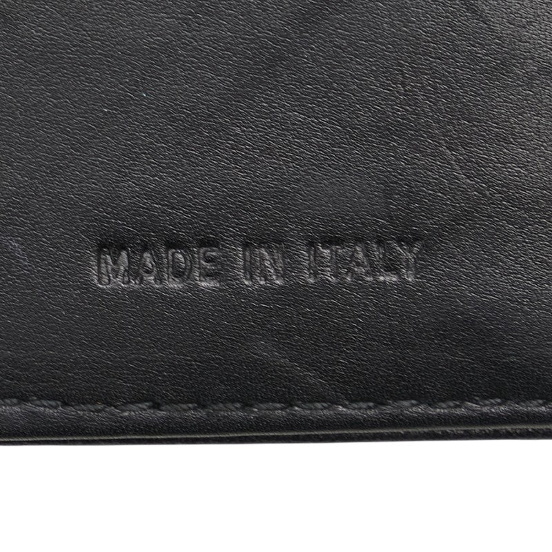 プラダ ロゴ 三つ折り財布 ブラック ナイロン レザー レディース PRADA 【中古】