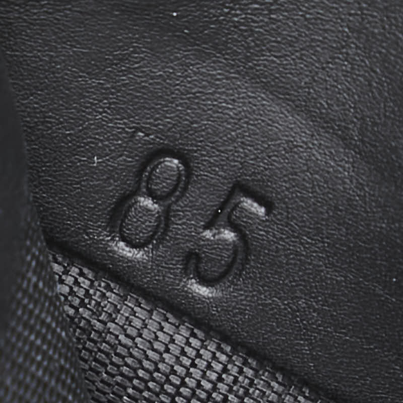 プラダ ロゴ 三つ折り財布 ブラック ナイロン レザー レディース PRADA 【中古】