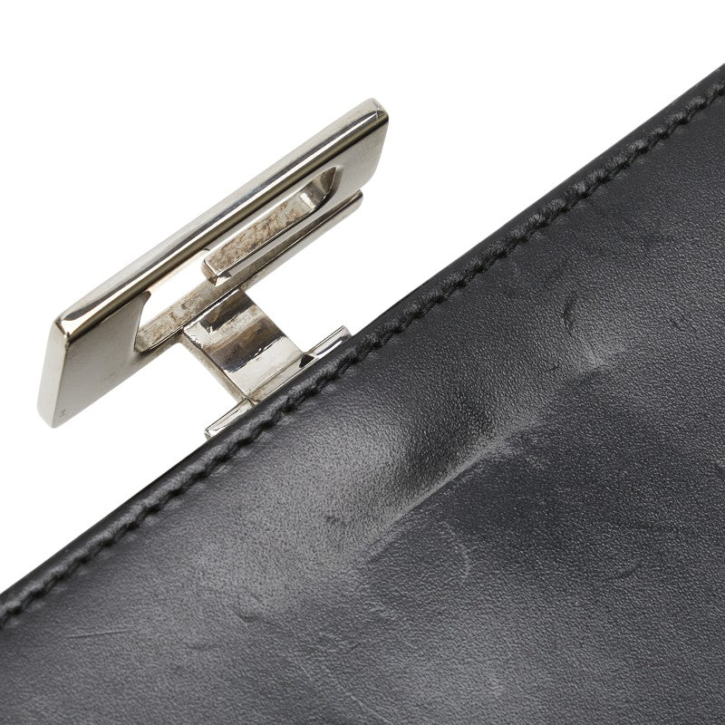 グッチ Gロゴ 長財布 035 2067 2098 ブラック レザー レディース GUCCI 【中古】