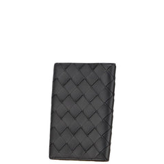 ボッテガヴェネタ イントレチャート パスポートケース ブラック レザー メンズ BOTTEGAVENETA 【中古】