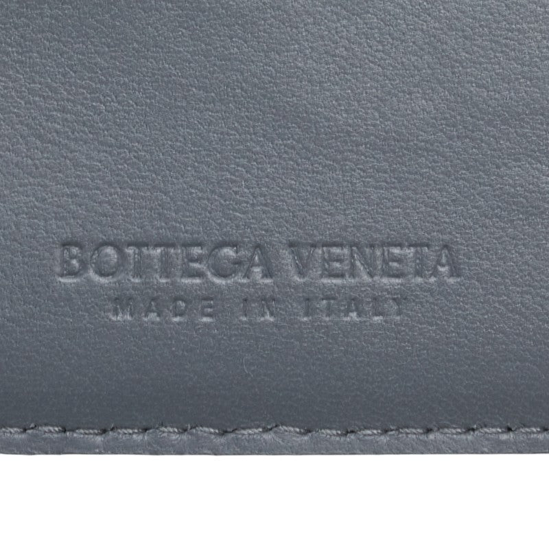 ボッテガヴェネタ イントレチャート カードケース グレー レザー レディース BOTTEGAVENETA 【中古】