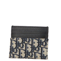 ディオール トロッター カードケース ブラック ベージュ レザー キャンバス レディース Dior 【中古】