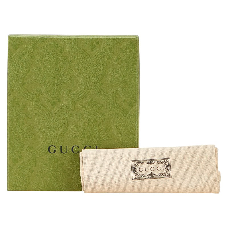 グッチ GGキャンバス 二つ折り財布 346056 ベージュ ブラウン キャンバス レザー レディース GUCCI 【中古】