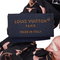 ルイ ヴィトン モノグラム シュシュ ハート ヘアアクセサリー M78431 ブラック ピンク シルク レディース LOUIS VUITTON 【中古】