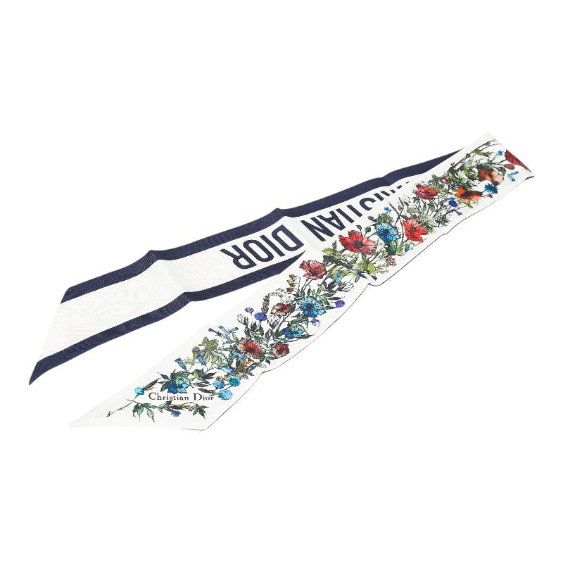 ディオール ミルフィオリ ミッツァ 花 フラワープリント スカーフ 15MIF106I611 アイボリー マルチカラー シルク レディース Dior 【中古】