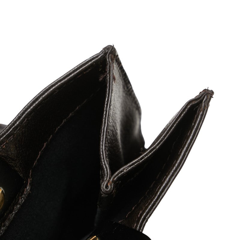 グッチ ハンドバッグ ブラウン ブラック レザー レディース GUCCI 【中古】