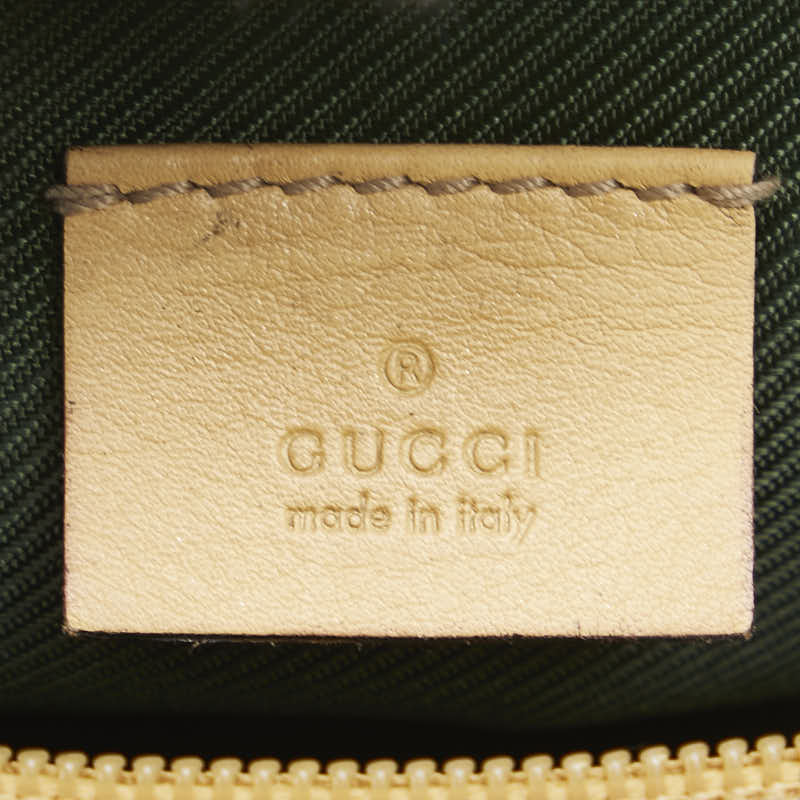 グッチ GGキャンバス ポーチ 29595 ベージュ キャンバス レザー レディース GUCCI 【中古】