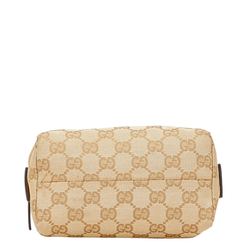グッチ GGキャンバス ポーチ 29595 ベージュ キャンバス レザー レディース GUCCI 【中古】
