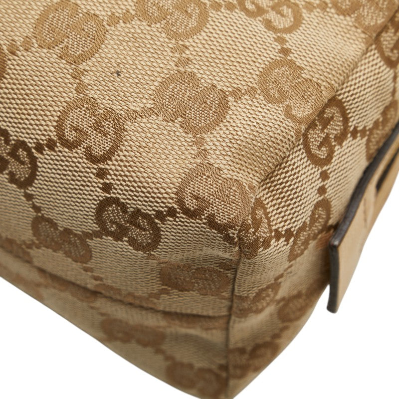 グッチ GGキャンバス ポーチ 29595 ベージュ キャンバス レザー レディース GUCCI 【中古】