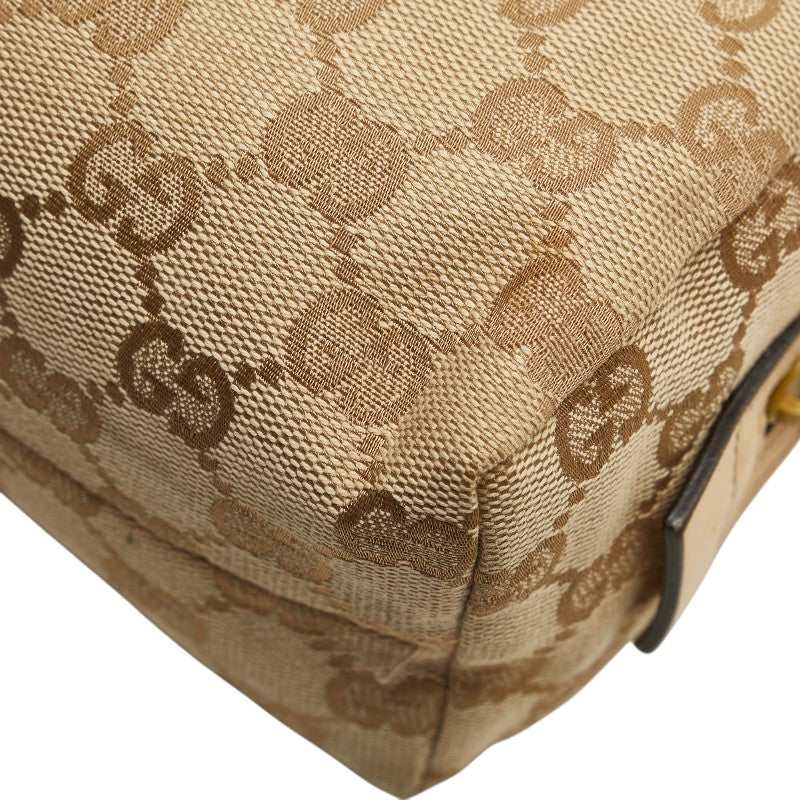 グッチ GGキャンバス ポーチ 29595 ベージュ キャンバス レザー レディース GUCCI 【中古】
