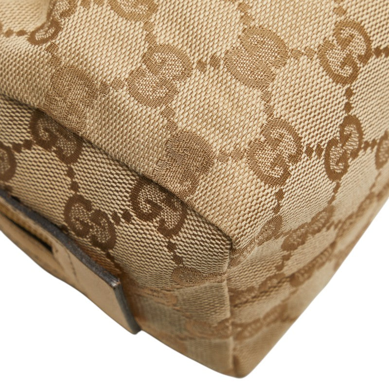 グッチ GGキャンバス ポーチ 29595 ベージュ キャンバス レザー レディース GUCCI 【中古】