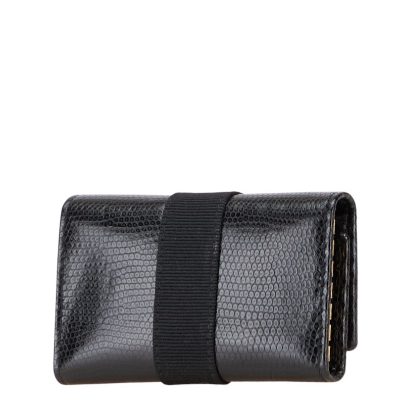 サルヴァトーレフェラガモ ヴァラ 6連 キーケース ブラック レザー レディース Salvatore Ferragamo 【中古】