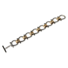 サルヴァトーレフェラガモ ガンチーニ ブレスレット シルバー ゴールド メタル レディース Salvatore Ferragamo 【中古】