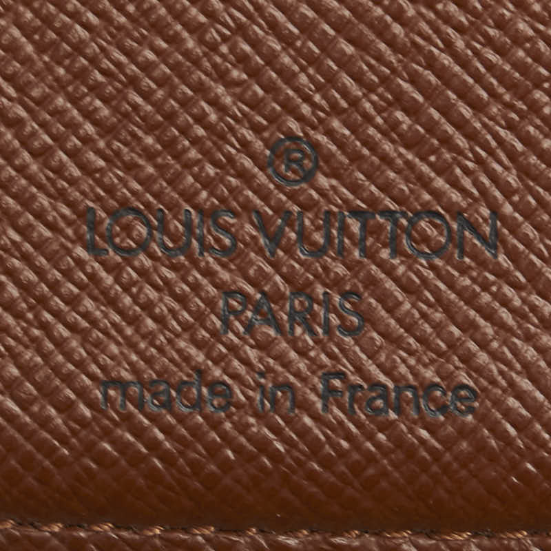 ルイ ヴィトン モノグラム ヴィエノワ 二つ折り財布 M61663 ブラウン PVC レザー レディース LOUIS VUITTON 【中古】
