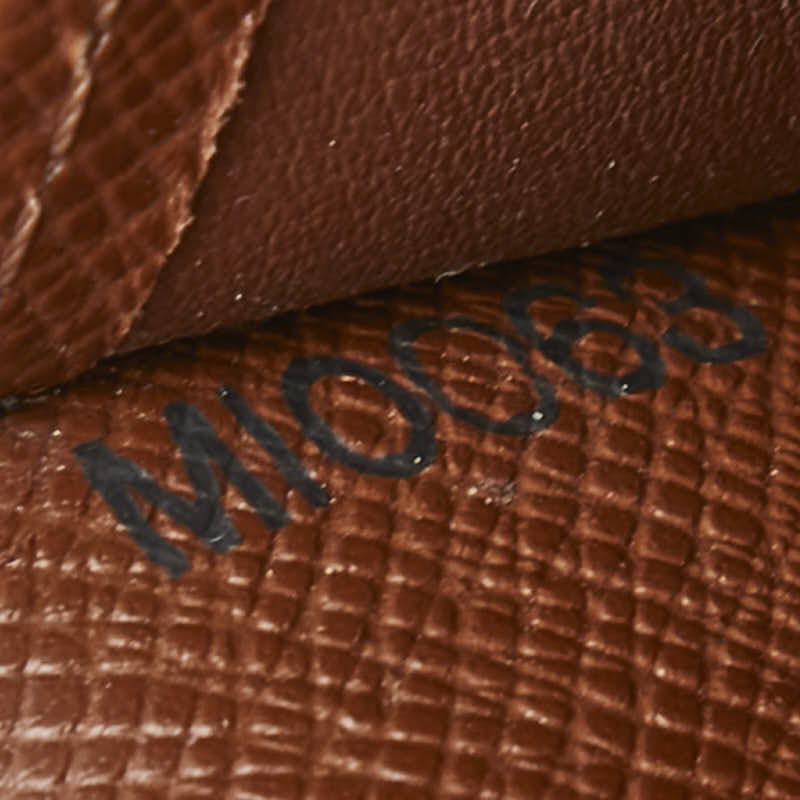 ルイ ヴィトン モノグラム ヴィエノワ 二つ折り財布 M61663 ブラウン PVC レザー レディース LOUIS VUITTON 【中古】