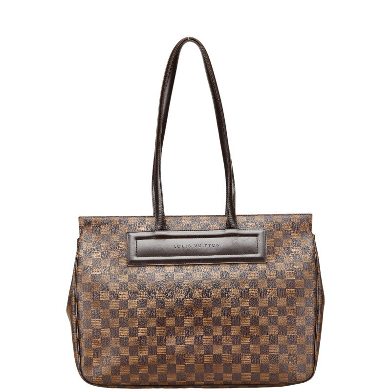 ルイ ヴィトン ダミエ パリオリGM トートバッグ N51124 エベヌ ブラウン PVC レザー レディース LOUIS VUITTON 【中古】