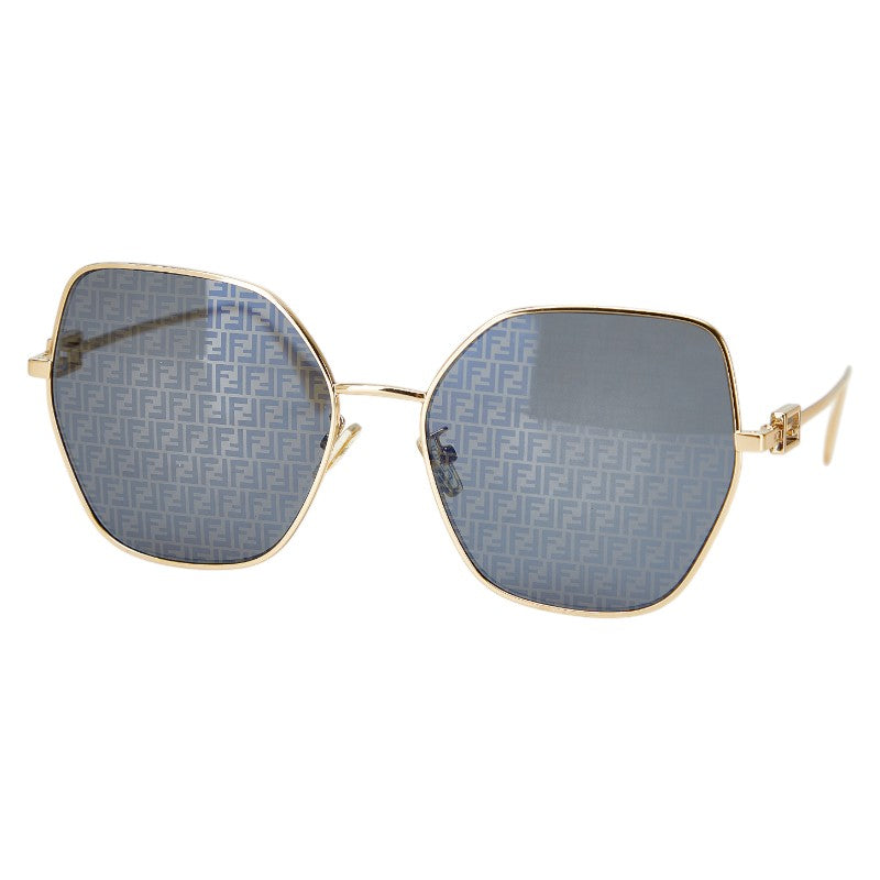 フェンディ ズッカ サングラス FE40033U ゴールド ブラック プラスチック レディース FENDI 【中古】