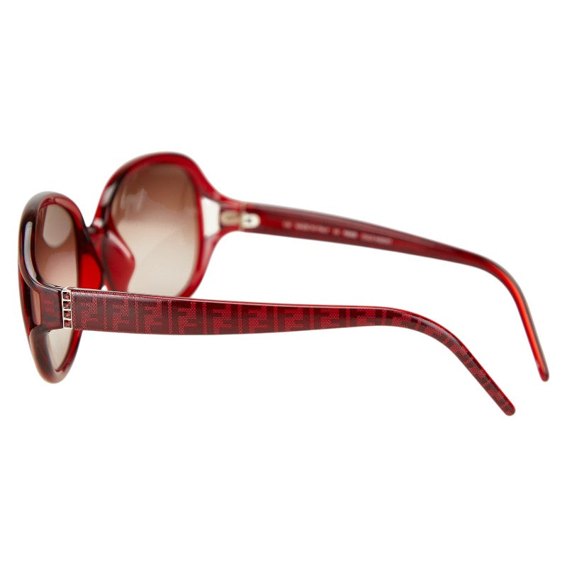 フェンディ ズッカ サングラス レッド プラスチック レディース FENDI 【中古】