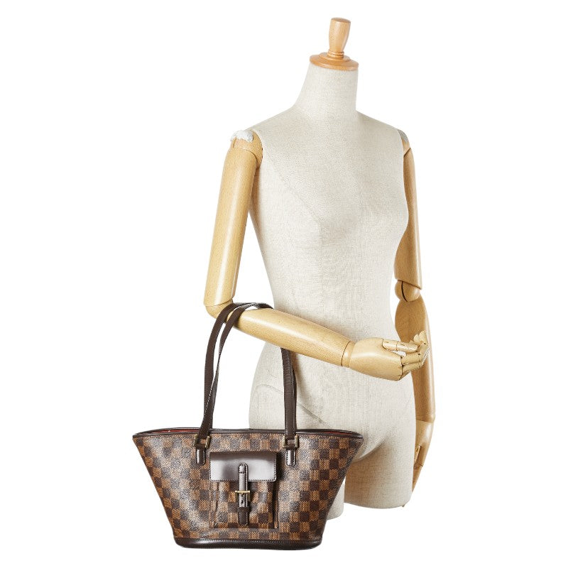 ルイ ヴィトン ダミエ マノスク トートバッグ N51121 ブラウン PVC レザー レディース LOUIS VUITTON 【中古】
