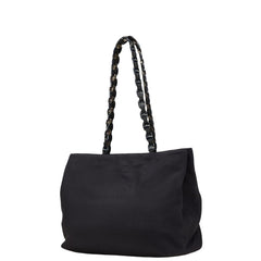 サルヴァトーレフェラガモ トートバッグ ブラック キャンバス レディース Salvatore Ferragamo 【中古】