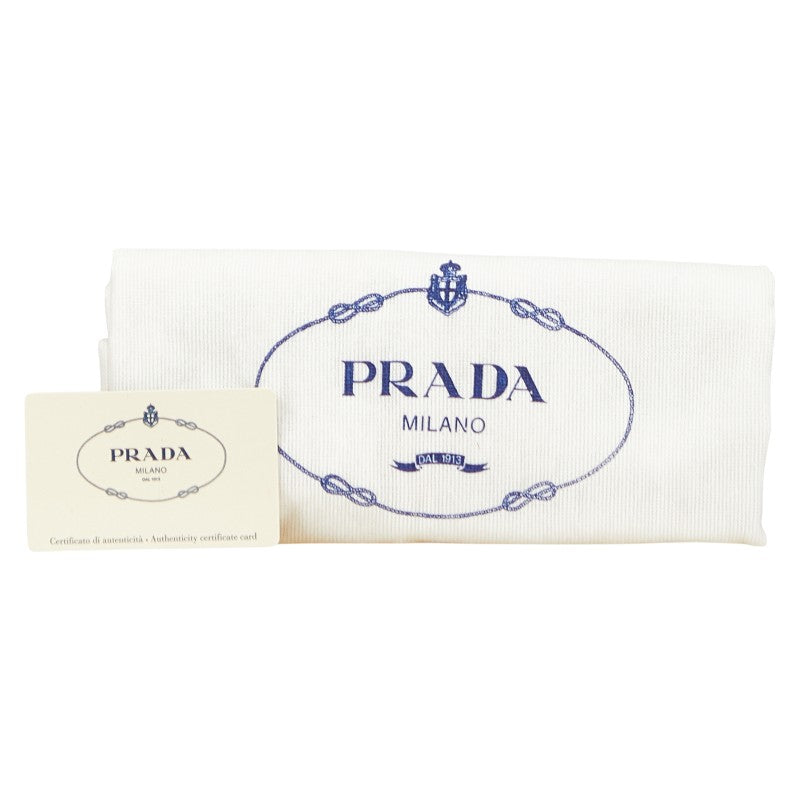 プラダ 三角ロゴプレート トートバッグ ブラック レザー レディース PRADA 【中古】
