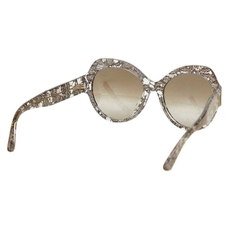 ドルチェアンドガッバーナ レースプリント サングラス DG4320 ブラック シルバー プラスチック レディース DOLCE&GABBANA 【中古】